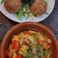 Falafel & spicy potatoes at Lebanese House in Newbury