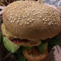 Cold Veggie Burger at Choices Cafe in Miami