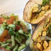 Soy shawarma  at Alma Cafe in Tel Aviv