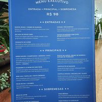 Menu executivo at D'Heaven in Rio De Janeiro
