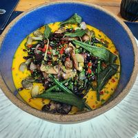 Arroz negro com champignon, abóbora e coco. at D'Heaven in Rio De Janeiro