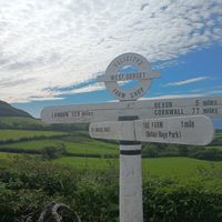 View from outside seating area at Felicity's Farm Shop  in Bridport