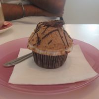 Orange nougat cupcake (vegan) at CupCakes Wien in Vienna