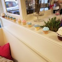 It's even decorated with cupcakes! at CupCakes Wien in Vienna