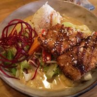Vegan tofu curry at Hanoi Flame in Luebeck