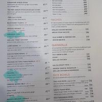 Highlighted options are or can be made vegan. Falafel is 100% vegan.  at Fusion Eats in Houston