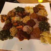 vegan sampler plate  at DAS Ethiopian in Washington