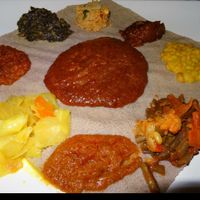 Vegan sharing platter  at DAS Ethiopian in Washington