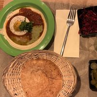 Sasuksha hummus plate   at Dr Hummus in Berlin