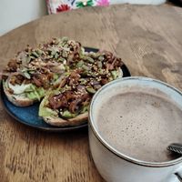 Tostadas maravillosas at Mixta Cafe in Santiago