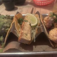 Vegan tacos: cauliflower, tofu, and veg  at Más Mexicali Cantina in West Chester