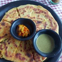 Parathas are fresh and VERY filling , we had aloo and radish ones at Rama Cafe in Rishikesh