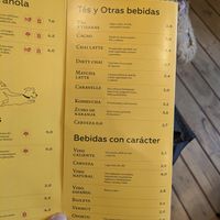 Menú bebidas 16/2/25 at La Gente Café in Oviedo