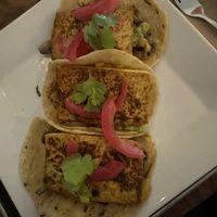 SPICY TOFU WITH MARKET VEGETABLES TACOS  at Mexology - Kiosk in Houston
