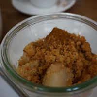 Apple Crumble (Vegan) at Cafe Pinson - Poissonniere in Paris