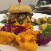 mushroom burger at Well Dressed Salad Bar and Cafe in Central Singapore