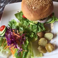 burger  at Well Dressed Salad Bar and Cafe in Central Singapore