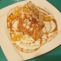 Mango colada waffle- totally amazing !! at Well Dressed Salad Bar and Cafe in Central Singapore