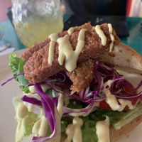 “Beyond-seh” burger!!  at Well Dressed Salad Bar and Cafe in Central Singapore