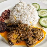Nasi lemak, rendang was good but the rice was plain at Pu Ti Vegetarian - 菩提樹  in Kuching