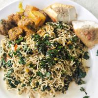 Cangkuk manis kolo mee, rendang, both great, highly recommend at Pu Ti Vegetarian - 菩提樹  in Kuching