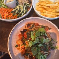 Fetuttine Sara and vegan bowl  at Nineteen Hunter Valley in Pokolbin