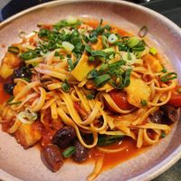 Vegetarian pasta without parmesan at Nineteen Hunter Valley in Pokolbin