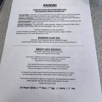 Order a panini with vegan cheesee  at Ugly Noodle in Geneva