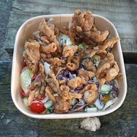 crispy mushroom salad at Vegie Bowl Express in Boronia