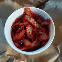 vegan bbq honey pork at Vegie Bowl Express in Boronia