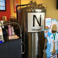 This is their huge nitrogen container and what makes their instant ice creams. at Sub Zero - Ave Madera in Sarasota
