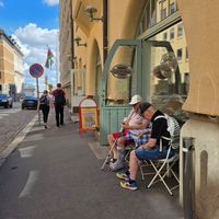 Cute street at Eromanga Oy in Helsinki