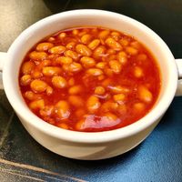 Baked beans  at Olive Tree Restaurant in Dubai