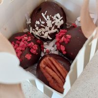 Chocolate truffles were delicious at All Good Things Vegan in Paignton