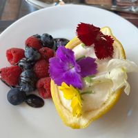 Lemon posset  at All Good Things Vegan in Paignton