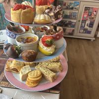 This was for two, but doesn’t include the scones which came of a separate plate.  at All Good Things Vegan in Paignton