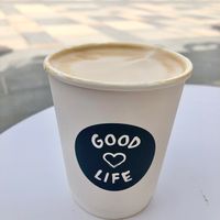 Oat cappuccino  at Good Life in Dubai