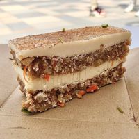 Raw carrot cake at Good Life in Dubai