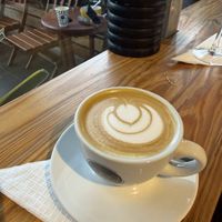 Cappuccino met amandelmelk   at Sanna Cafe  in Arusha