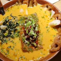 Fresh Bowl of Noodles (Ramen): A bit on the spicy and bitter side, but still delicious. It was one of my husband’s favorites. at chaochao. vegan food and natural wine bar in Beijing