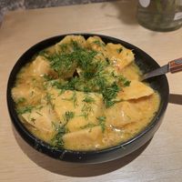 Taro with Tree Tomato Compote  at chaochao. vegan food and natural wine bar in Beijing