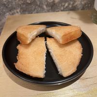Fried Mantou Slice  at chaochao. vegan food and natural wine bar in Beijing