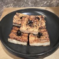 Miso Tofu  at chaochao. vegan food and natural wine bar in Beijing