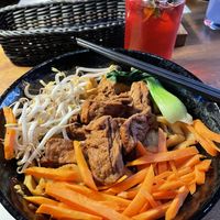 Oily Tofu bian and strawberry sodaa  at Noodle Days in Mainz