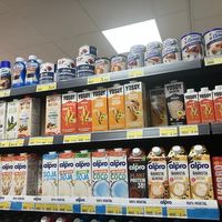 Plant milks a-plenty! at Supermercado Unide Punta del Hidalgo in Tenerife