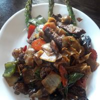 drunken mushroom noodles at Araya's Place in Los Angeles