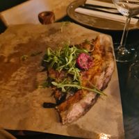 The Aubergine - by the time I remembered to take a picture. at Guys Pizza in Aalborg