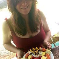 This was breakfast! Fun tropical fruit spoothie bowl  at La Joya Del Sol in Perez Zeldon