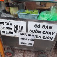 Menu at Hu Tiệu Chay in Ho Chi Minh City