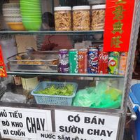 Menu and stall at Hu Tiệu Chay in Ho Chi Minh City